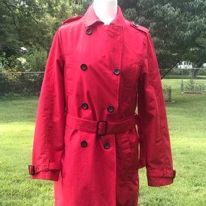 Scottevest Red belted trench coat size M